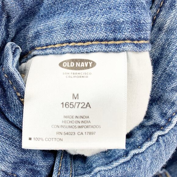 Old Navy Overalls Womens Size Medium Blue Denim Jeans Bib - Picture 3 of 8